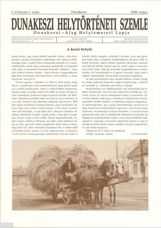 I. évf. 1. sz. (2008. május)