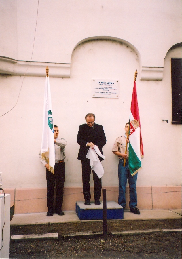 Gérecz Attila emléktáblája