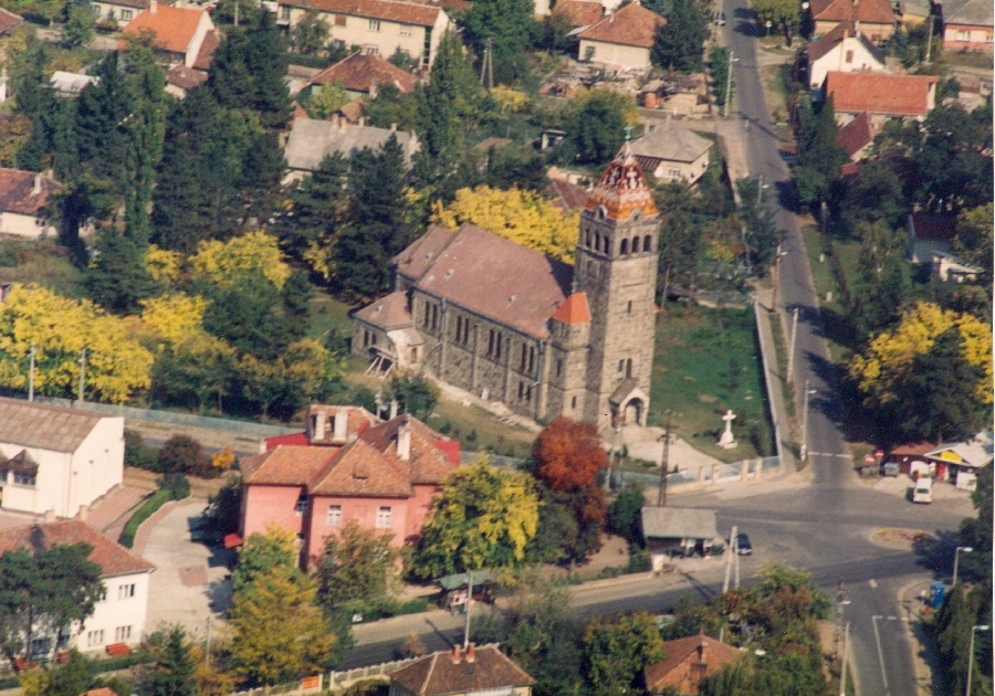 Szent Imre templom légi felvétele