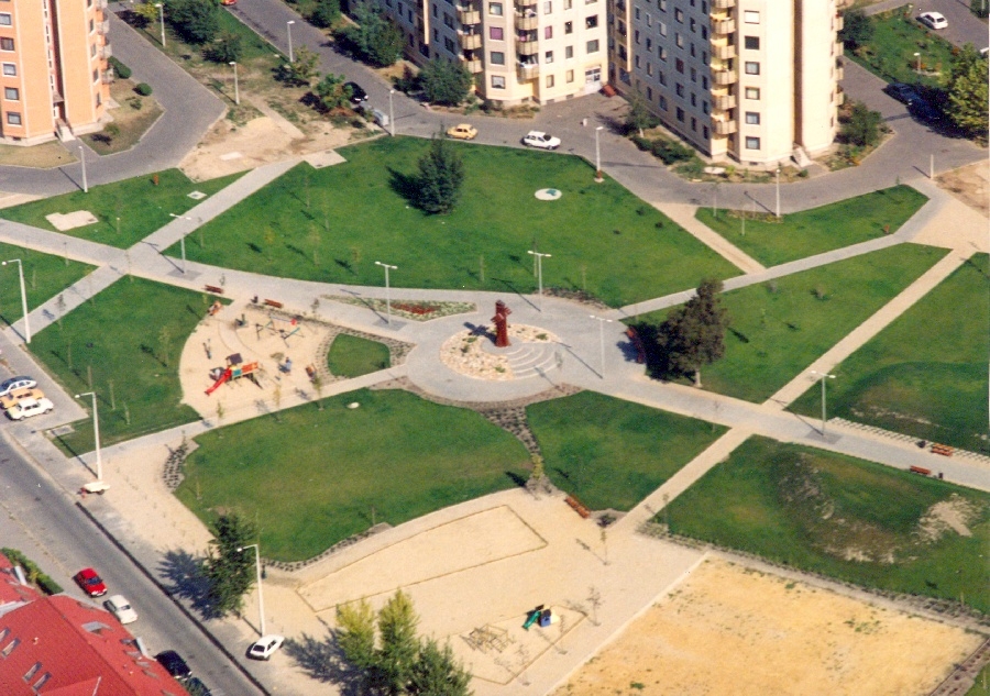 Dunakeszi látkép, légi felvétel