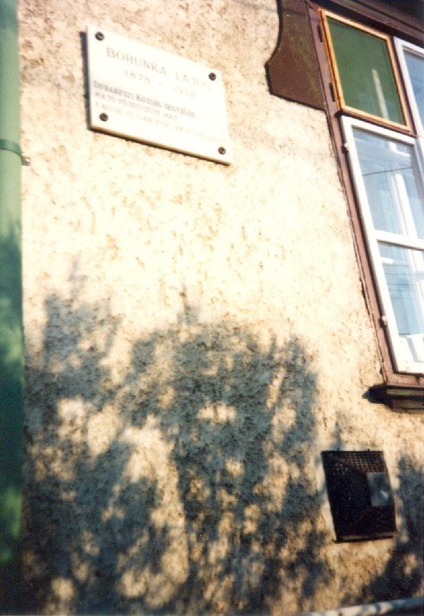 Bohunka emléktábla