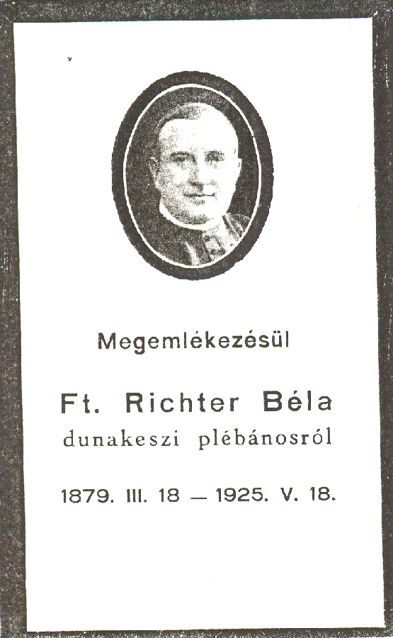 Richter Béla plébános
