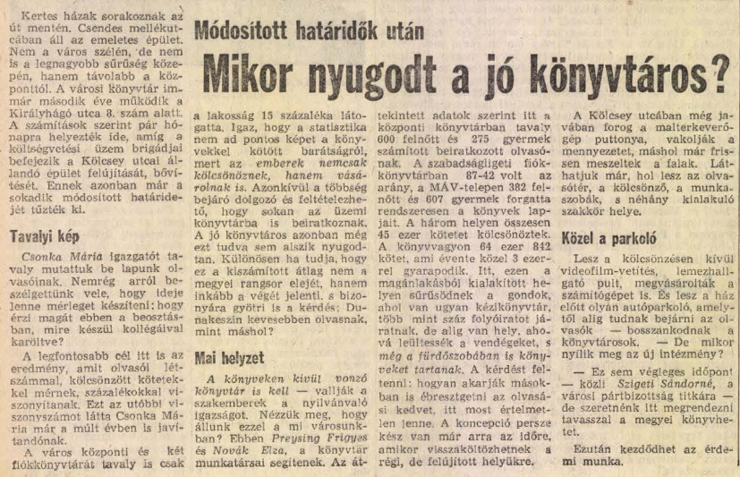 Mikor nyugodt a jó könyvtáros?