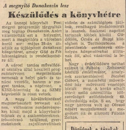 Készülődés a könyvhétre