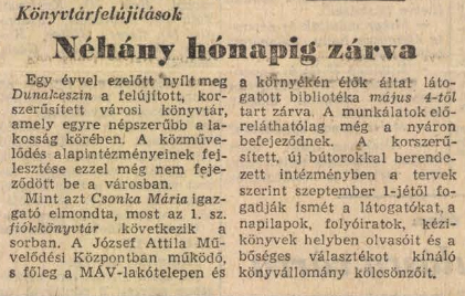 Néhány hónapig zárva