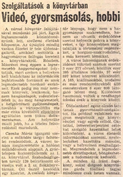 Videó, gyorsmásolás, hobbi