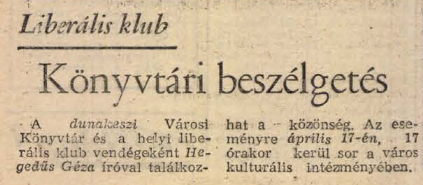 Könyvtári beszélgetés