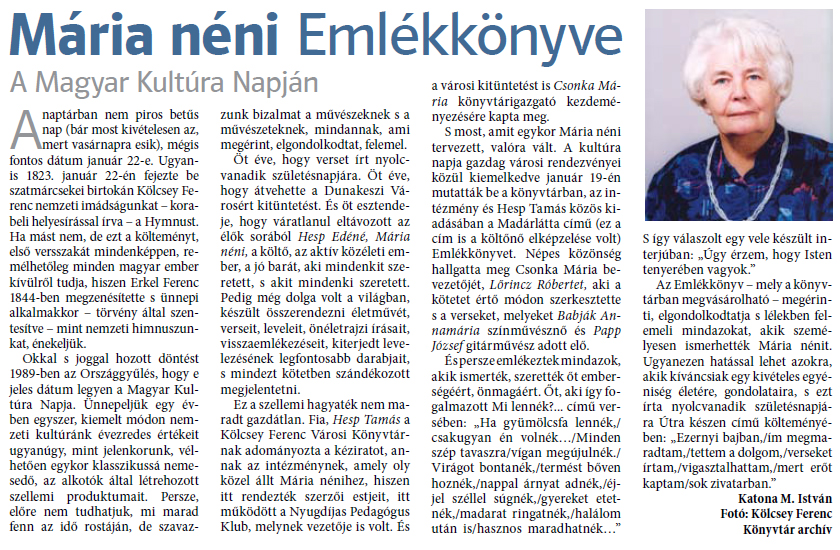 Mária néni Emlékkönyve