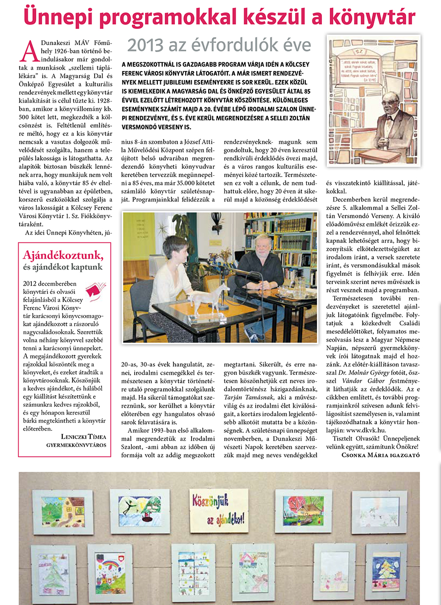 Ünnepi programokkal készül a könyvtár