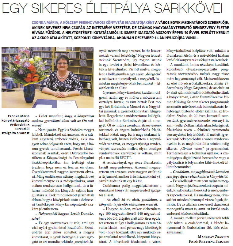 Egy sikeres életpálya sarkkövei