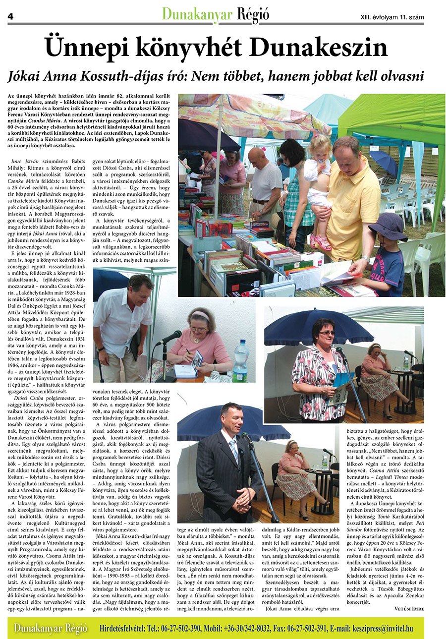 Ünnepi könyvhét Dunakeszin