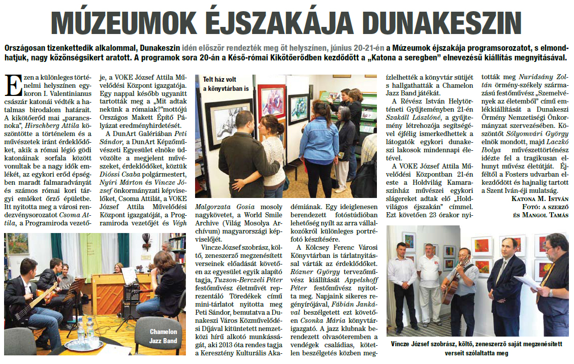 Múzeumok éjszakája Dunakeszin