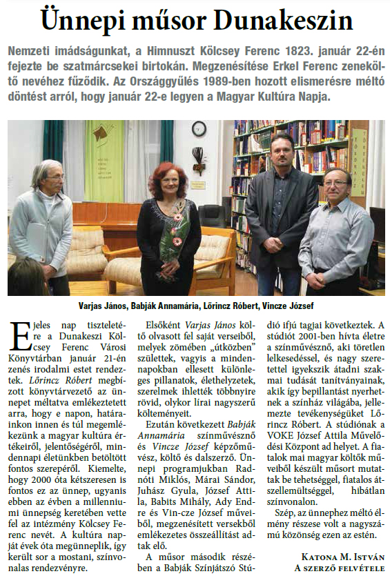 Ünnepi műsor Dunakeszin