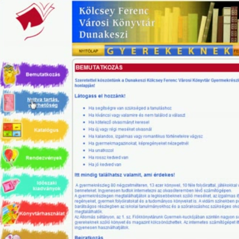 Új könyvtári honlap gyerekeknek