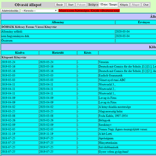 Új olvasói TextLib modulok használata II.